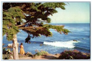 c1960's Scene of Ocean Carmel California CA American Airlines Vintage Postcard