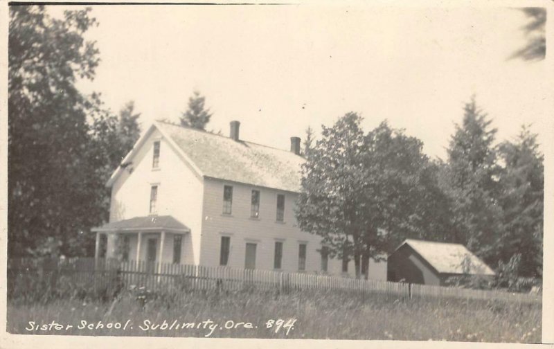 RPPC SISTER SCHOOL Sublimity, Oregon, Marion County ca 1910s Vintage Postcard