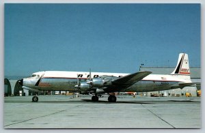 VIntage Airline Airplane Postcard - Riddle Airlines - Douglas DC-7CF