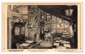 1932 Hobson's Post Road, Coffee House, Norwalk, CT Postcard
