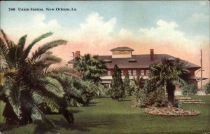 New Orleans Louisiana LA Train Station Depot c1910s Postcard