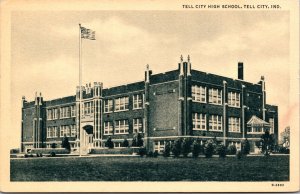 Postcard Tell City High School in Tell City, Indiana