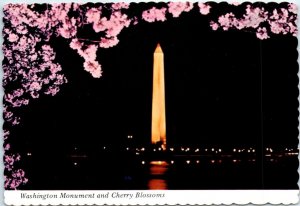 M-86780 Washington Monument and Cherry Blossoms Washington D C