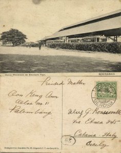 indonesia, JAVA SOERABAIA, Wonokromo Electric Tram Station (1934) Postcard