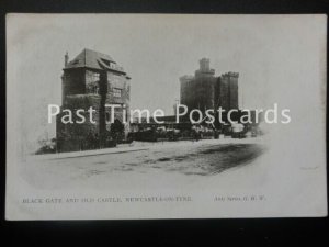 c1905 - Black Gate and Old Castle, Newcastle-on-Tyne - Pub: Auty Series