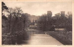 uk2629 warwick castle from the bridge real photo uk