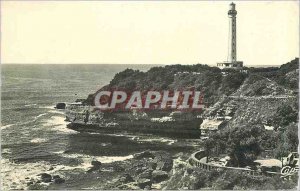 Old Postcard Biarritz Le Phare and Gardens