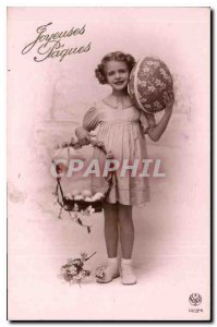 Happy Easter Postcard Old Child