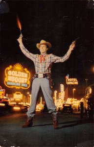 Las Vegas Nevada Fremont Street Golden Nugget Cowboy Postcard AA29764