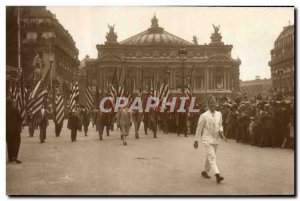 Old Postcard Militaria Paris Opera American Legion