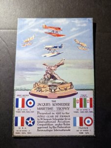 Mint England Aviation Postcard The Jacques Schneider Maritime Trophy