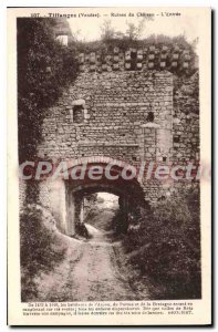 Postcard Old Tiffauges (Vendee) Ruins of the Chateau