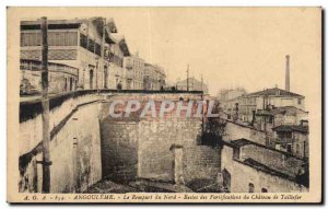 Postcard Old Angouleme The North wall Remains of the castle fortifications Ta...