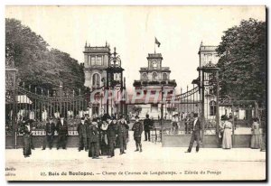 Old Postcard Bois de Boulogne field Longchamps Racing Horses weighing Entree