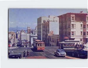 Postcard San Francisco's Cable Cars California USA