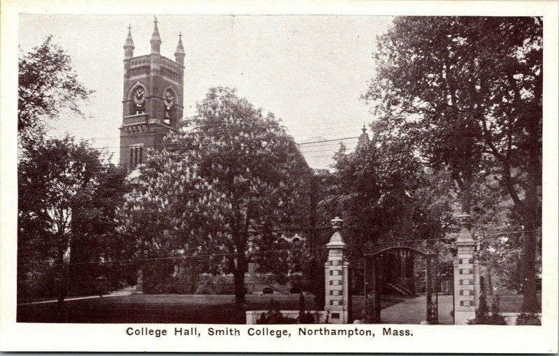 Vtg Northampton MA College Hall Smith College 1910s Postcard