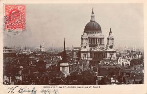 uk29104 birds eye view of london st pauls real photo uk