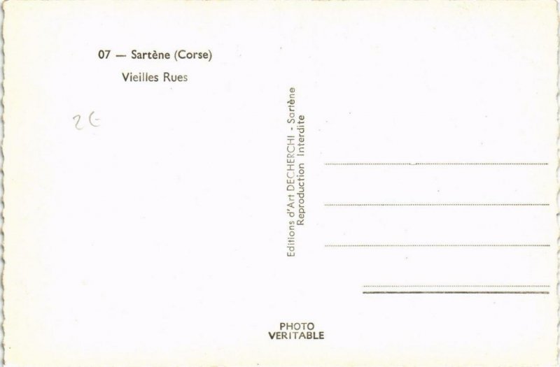 CPA CORSE - SARTENE- Vieilles Rues (710258)