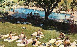 Pool Area The Desert Inn Hotel Richland Washington WA, pre-zip code Chrome