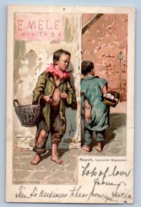 Naples Italy Postcard Neapolitan Lazzaroni 1907 Posted Connoisseur Tuck Art