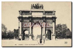 Old Postcard Paris Arc de Triomphe du Carrousel
