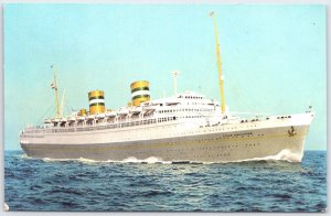 Vintage Holland-America Line S.S. Nieuw Amsterdam Ship Postcard