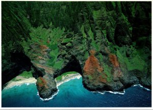Hawaii Kauai Napali Coast Honopu Valley and Beach