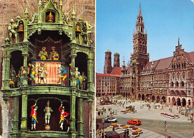 GG14149 Muenchen Rathaus und Glockenspiel Carillon New Town Hall Auto Cars