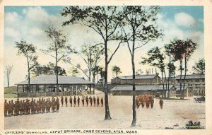 AYER, MA Massachusetts  OFFICERS QUARTERS~DEPOT BRIGADE  Camp Devins  Postcard