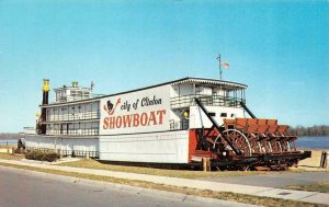 Iowa IA   CITY OF CLINTON SHOWBOAT~THEATRE  Riverview Park  ROADSIDE  Postcard