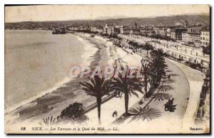 Old Postcard Nice Les Terrasses and the Quai du Midi