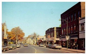 Postcard SHOPS SCENE Cortland New York NY AT1021