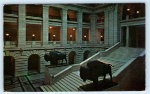 WINNIPEG, CANADA ~ Manitoba Legislative Building GRAND STAIRCASE 1957  Postcard