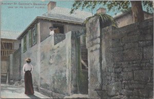 Postcard Ancient St George's Bermuda One of its Quaint Alleys