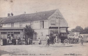 Precy Sur Marne Maison Martin French Restaurant Antique Postcard