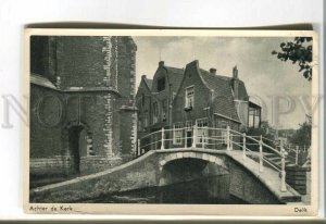 485480 Netherlands Delft Behind the Church Vintage postcard