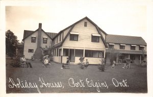 J37/ Port Elgin Ontario Canada RPPC Postcard c1940s Holiday House People 67