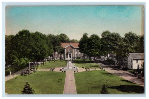 1947 A View Of Bestor Plaza Chautauqua New York NY Handcolored Vintage Postcard