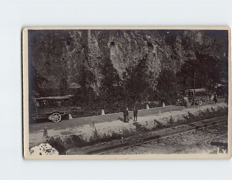 Postcard People Cars Railroad Landscape Scenery Lugano Switzerland