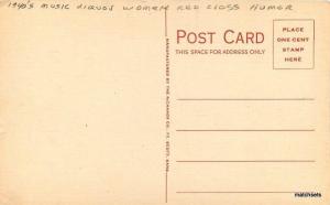 1940s Music Liquor Woman Red Cross Humor artist impression postcard 1404