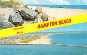 HAMPTON BEACH, NH  New Hampshire     AERIAL VIEW OF CITY & BEACH    Postcard