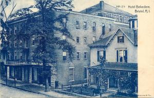 Vintage Postcard Hotel Belvedere Bristol RI