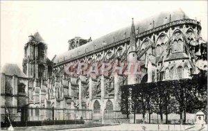 Modern Postcard Bourges (Cher) The Cathedral view from the Garden of the Hote...