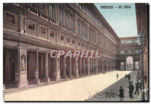 Firenze Italy Italia Postcard Old Gli Uffizi