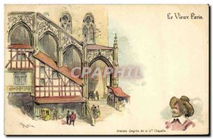 Old Postcard Old Paris Au Bon Marche Grand degrees Ste Chapelle