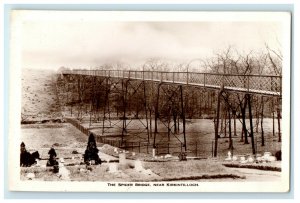 1923 The Spider Bridge, East Dunbartonshire, Scotland SCT RPPC Postcard 