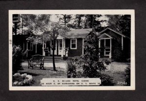 PA US De Luxe Hotel Cabins Bethel Pennsylvania Postcard Near Harrisburg Postcard