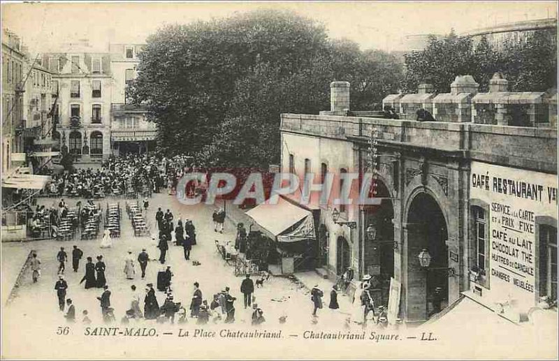 Postcard Old Saint Malo instead chateaubriand