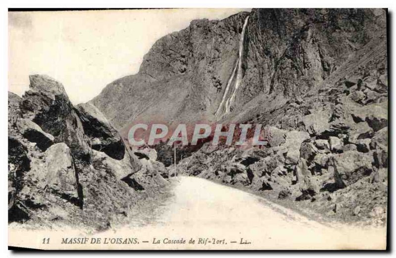 Old Postcard Massif de L'Oisans Cascade Rif Tort