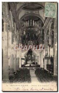 Old Postcard Boulogne Sur Mer Interior of the Cathedral